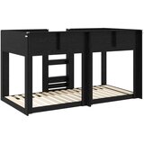  Krevet na kat za djecu Crni hrast 75 x 190 cm Konstruirano drvo | shoptok.hr