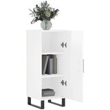 vidaXL Komoda sjajna bijela 34 5 x 34 x 90 cm od konstruiranog drva | shoptok.hr