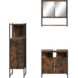  3-dijelni set kupaonskog namještaja boja hrasta drveni | shoptok.hr