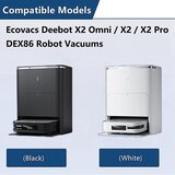 INORCO Komplet nadomestnih delov, zdruljiv robotski sesalnik Ecovacs Deebot X2 Omni / X2 / X2 Pro / Dex86, glavna krtaa, stranska krtaa, vreke za prah, (21983550) | Shoptok.si