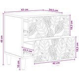  Noćni ormarić Bijela visokog sjaja 43 x 34,5 x 48 cm | shoptok.hr