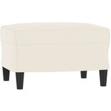 vidaXL Fotelj s stolčkom za noge krem 60 cm žamet | Shoptok.si