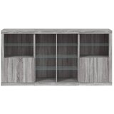  Komoda s LED svjetlima boja sivog hrasta 202x37x100 cm | shoptok.hr