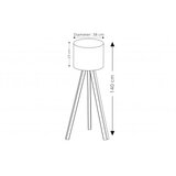 Opviq Podna lampa OAK bež/ drvo, 70% MDF/ 30% platno , 38 x 140 cm, promjer sjenila 38 cm, duljina kabla 200 cm, E27 60 W max., AYD-1527 | shoptok.hr