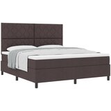 vidaXL Box Spring krevet s madracem tamnosmeđi Super King tkanina | shoptok.hr