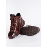 Shelvt Men's brown winter ankle boots insulated | Eponuda.ba