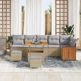  Sjedeća garnitura za vrt 11 kom. 7-Broj sjedala Bež 286 x 161 x 85 cm | Shoptok.si