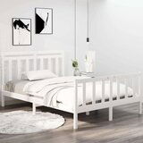  Okvir za krevet od masivnog drva bijeli 135x190 cm 4FT6 bračni | shoptok.hr