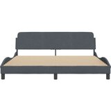 vidaXL Posteljni okvir z vzglavjem temno siv 180x200 cm žamet | Shoptok.si