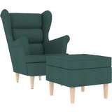  Fotelj s stolčkom za noge temno zeleno blago, (22054532) | Shoptok.si