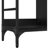 vidaXL Strani šal Črna 102 x 32 x 73.5 cm Konstruiran les | Shoptok.si