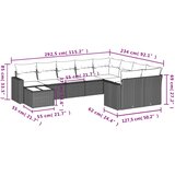  10-dijelni set vrtnih sofa poliratan s jastucima svijetlosivi | shoptok.hr