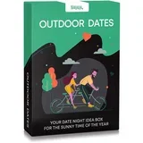 Outdoor Dates, igra s kartami za pare, 55 navdušujočih idej za zmenek, poročno darilo, v angleškem jeziku