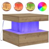  Stolić za kavu s LED svjetlima boja hrasta artisan 50x50x40 cm | shoptok.hr