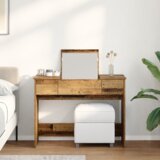vidaXL Toaletna miza z ogledalom Star les 100x45x76 cm | Shoptok.si