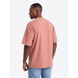 Ombre Men's LOOSE FIT T-shirt with pocket - beige | Shoptok.si