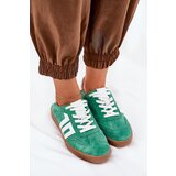 VINCEZA Sneakers Sports Shoes Suede Green 79517 | Shoptok.si