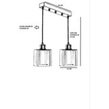 Opviq Yeni Sahra 2 Li Sıralı Eskitme Sarkıt Copper Chandelier | Eponuda.com