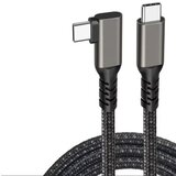 Kettz KT-USBC070, USB 3.2 Type-C na Type-C, 4k 60Hz, 100W, 2m, Black Ugaoni Kabl Cene