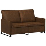  Set sofe 2 pcs Smeđa Umjetni sued - Smeđa Jednostruka + Dvostruka (140 cm) | shoptok.hr