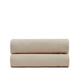 Kave Home Bež bombažno pregrinjalo 240x260 cm Bedar – | Shoptok.si