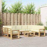  Set vanjskih sofa 10 kom. Bijela i krem Poliester | shoptok.hr