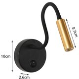  Brilagi - LED fleksibilna zidna lampa MAYA LED/3W/230V 4000K crna/zlatna | Eponuda.com