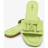 Resti Royalfashion Neon green women's flip-flops with buckle Rydr | Shoptok.si