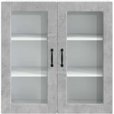  Zidni stakleni ormarić Betonski sivi 80 x 31 x 80 cm | shoptok.hr