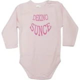 Bodi za bebe dugih rukava Dekino sunce, Roze
