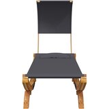 Vanjski ležaj s krovom 100x200x126 cm savijeno drvo antracit | shoptok.hr