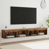  Set TV komoda s LED svjetlima 2 pcs Staro drvo 100 x 30 x 30 cm | Eponuda.com