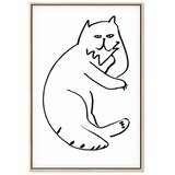  Slika - Cat Relaxing (1 Part) Vertical 60x90 U prirodnom drvenom okviru | shoptok.hr