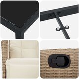 vidaXL 7-delni set vrtno-dining bež poli ratan | Shoptok.si
