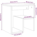  Noćni ormarić boja staro drvo 40x30x40 cm od konstruiranog drva | shoptok.hr