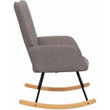  Stolica za ljuljanje od tkanine smeđe-siva | shoptok.hr
