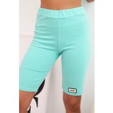 Kesi Włoski Women's cotton set with short sleeves and shorts mint | shoptok.hr
