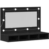  Ogledalo ormar Crni hrast 90 x 31,5 x 62 cm Konstruirano drvo | shoptok.hr