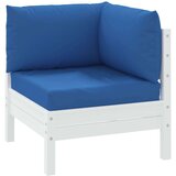  Blazine za kavč iz palet 3 kosi modro blago, (20657514) | Shoptok.si