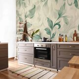  Foto tapeta - Watercolor Botanical Motif Delicate Green-Beige Leaves 250x175 Vodootporna | shoptok.hr