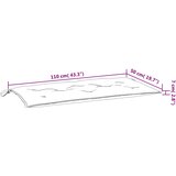  Jastuk za vrtnu klupu crni 110 x 50 x 7 cm od tkanine Oxford | shoptok.hr