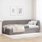  Kutni okvir kreveta Sivo-smeđa 100 x 200 cm tkanina | shoptok.hr