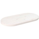  Ploča za stol bijela 80x40x2,5 cm od masivne borovine ovalna | shoptok.hr
