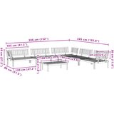  6-dijelni set vrtnih sofa od paleta od masivnog drva bagrema | shoptok.hr