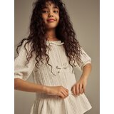 Reserved Bluza s peplumom - krem | shoptok.hr