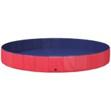 vidaXL Bazen za pse Ø300 x 38 cm Debeli PVC Crvena - Crvena 300 x 38 cm Cijene