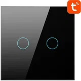 stikalo na dotik wifi TS02-EU-B2 double tuya (črno), (20771439)