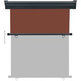 vidaXL Balkonska bočna tenda 140 x 250 cm smeđa | shoptok.hr
