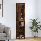 vidaXL Visoka komoda dimljeni hrast 34 5x34x180cm konstruiranog drva | shoptok.hr