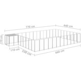  Kavez za pse srebrni 30,25 m² čelični | shoptok.hr
